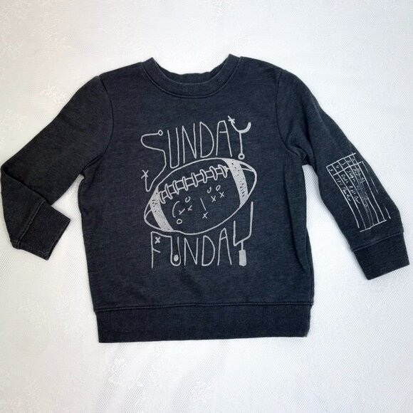 Kids Football Sweatshirt Sunday Funday Boys Casual Sweater 4 Toddler - Picture 1 of 6